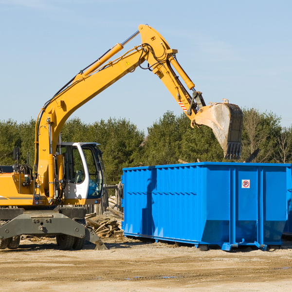 can i choose the location where the residential dumpster will be placed in Evesham NJ